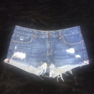 Pink Victoria’s Secret Distressed Shorts